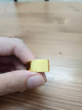 Chunky Gold Signet Ring, 23 K gold