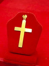 Simple Gold Cross Pendant, 23 K Gold