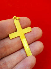Simple Gold Cross Pendant, 23 K Gold
