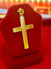 Simple Gold Cross Pendant, 23 K Gold