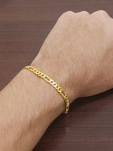 23K Gold Figaro Bracelet - High-Purity British Jewelry