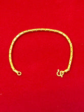 23K Gold Barrel Link Bracelet