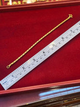 23K Gold Barrel Link Bracelet