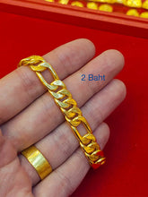 23K Gold Figaro Bracelet - High-Purity British Jewelry