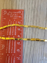 23K Gold Bar Link Chain - British Jewelry