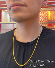 Italian design Franco Style Chain, 23k Gold