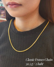 Italian design Franco Style Chain, 23k Gold