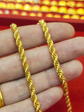 23K Yellow Gold Rope Chain – 30.5g Heavyweight – 20 Inch | British Jewelry