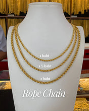 23K Yellow Gold Rope Chain – 30.5g Heavyweight – 20 Inch | British Jewelry