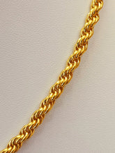23K Yellow Gold Rope Chain – 30.5g Heavyweight – 20 Inch | British Jewelry
