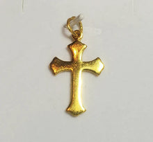 23K Solid Gold Artisan Cross Pendant – British Jewelry