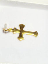 23K Solid Gold Artisan Cross Pendant – British Jewelry