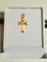 23K Solid Gold Artisan Cross Pendant – British Jewelry