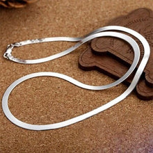 Plated Sterling Silver 4MM Chain Luxury Fine Necklace