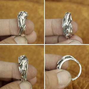 Sterling Silver Sexy Naked Beauty Skull Ring US Size 7~15