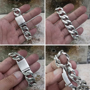 Sterling Silver Heavy Bracelet Unique Clasp