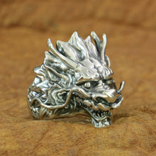 Sterling Silver Dragon Head Ring   US Size 7~15