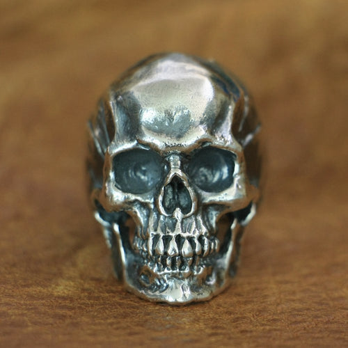 Sterling Silver Fully Detailed Skull Ring  US Size 7~15