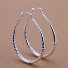 Fashionable Silver Hoop Ladies Earrings