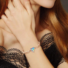 Glamorous Winged Heart Bracelet Adjustable Crystal from Swarovski