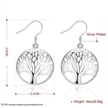 Amazing Tree Of Life Silver Earrings