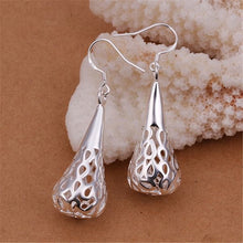 Silver plated Hollow Teardrop designed Earrings