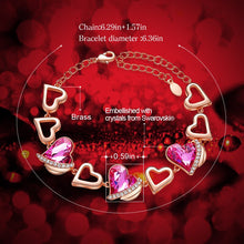 Charming Crystal Heart Romantic Bracelet Bangle
