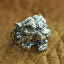 Sterling Silver High Detailed Tiger Ring  US Size 7~15