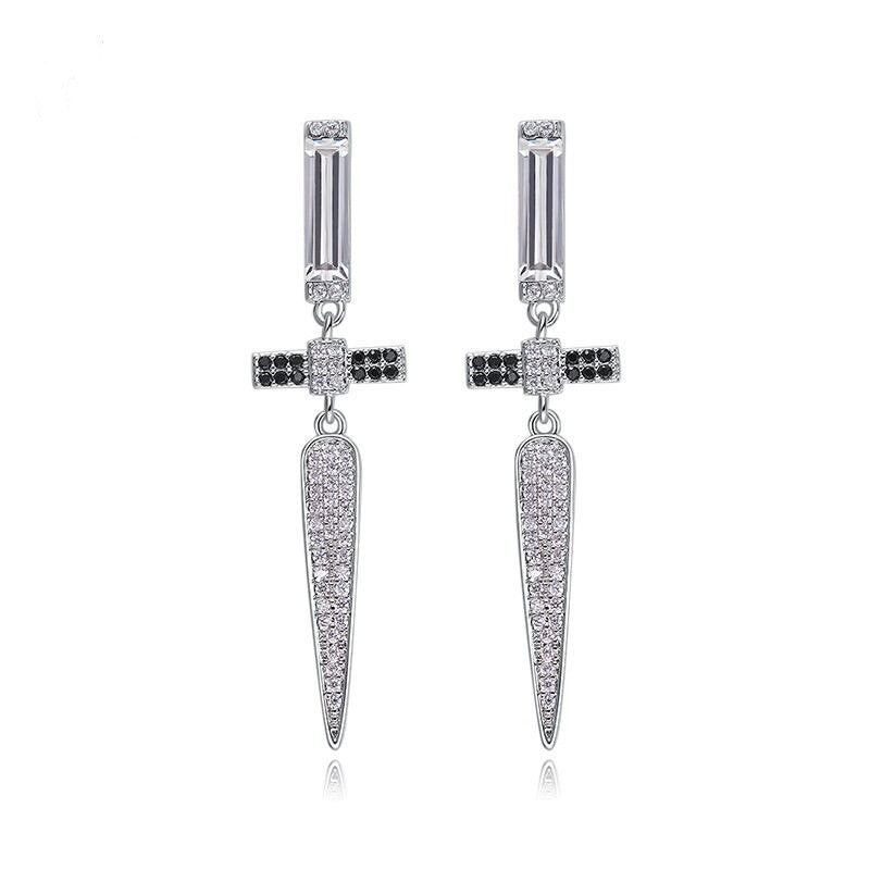 ☆ENGBROX☆ silver925 rain drop cubic earring EBEA24021SV Real 925 Sterling Silver Cubic Zirconia Raindrop Women's