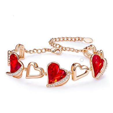 Charming Crystal Heart Romantic Bracelet Bangle