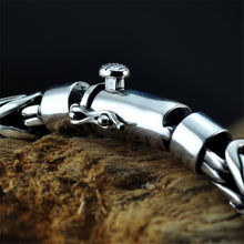Sterling Silver Men's Bracelet Singapore Style Heavy Clasp